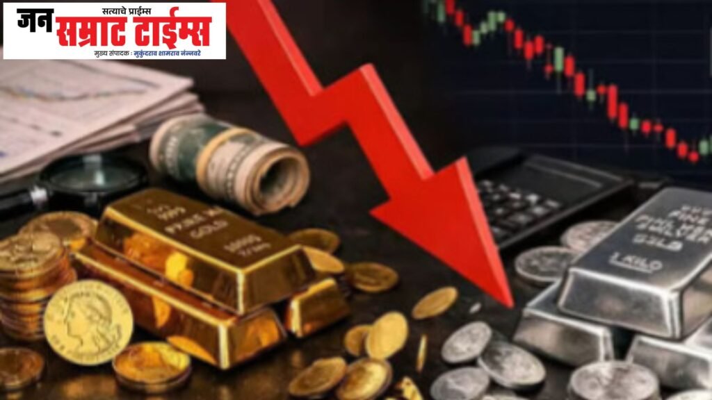 सोने, चांदी, दर, मोठी, घसरण,