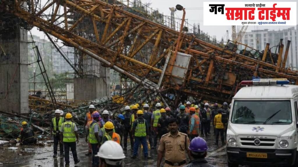 Mumbai: Horrific Accident — Crane Collapse Kills Two Workers