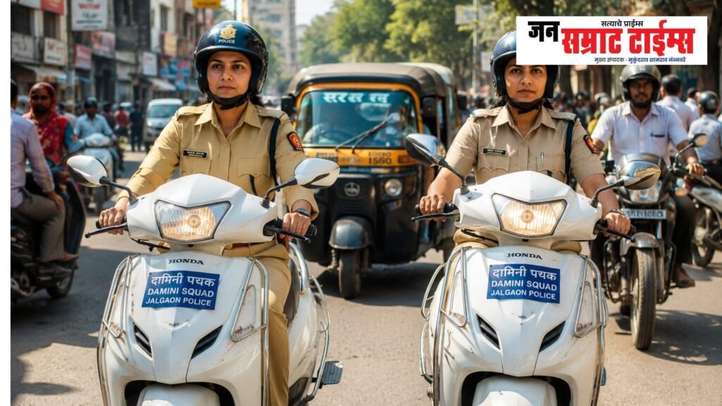 'Damini Squad', Active Mode, Jalgaon, Women's Safety, New Shield, Molestation, Torture, Police, Big Campaign, School, College, Market, Will Increase, Patrol, Kasoda, Sandeep Borse