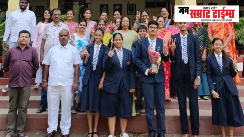 Sonai English Medium School achieves 100% result in 10th class Sourav Chavan tops; Students' success