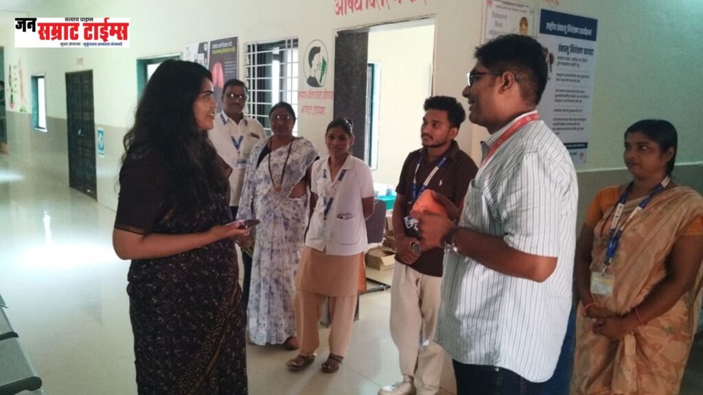 जि.प. मुख्य कार्यकारी अधिकारी करिष्मा नायर यांची पिंपरखेड प्राथमिक आरोग्य केंद्राला भेट जि.प. मुख्य कार्यकारी अधिकारी करिष्मा नायर यांची पिंपरखेड प्राथमिक आरोग्य केंद्राला भेट
