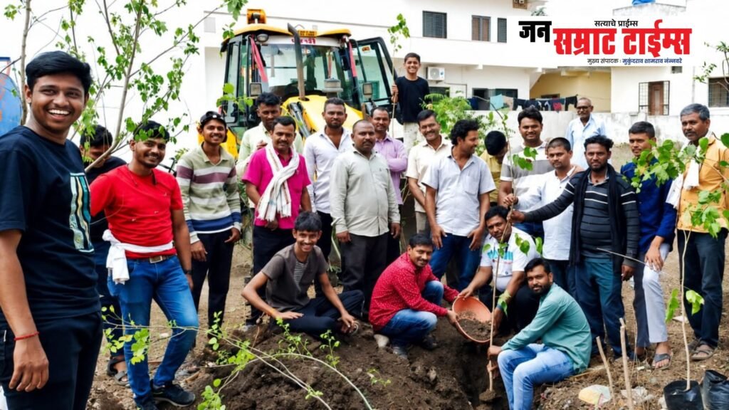 Mahendra Tayade’s birthday celebrated uniquely by planting 200 trees and distributing 200 books to mark Mahatma Phule’s bicentenary year. A praiseworthy initiative by the Samarpan Multipurpose Organization;