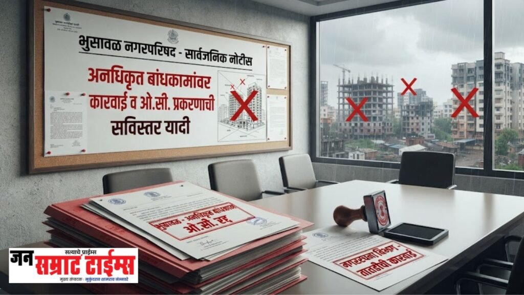 भुसावळमध्ये अनधिकृत बांधकामे आणि ‘ओ.सी.’ प्रकरणावरून प्रशासकीय खळबळ