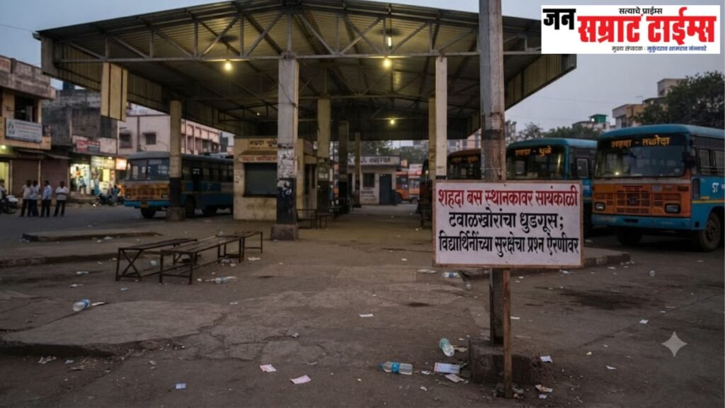 शहदा बस स्थानकावर सायंकाळी टवाळखोरांचा धुडगूस; विद्यार्थिनींच्या सुरक्षेचा प्रश्न ऐरणीवर टवाळखोरांचा धुडगूस