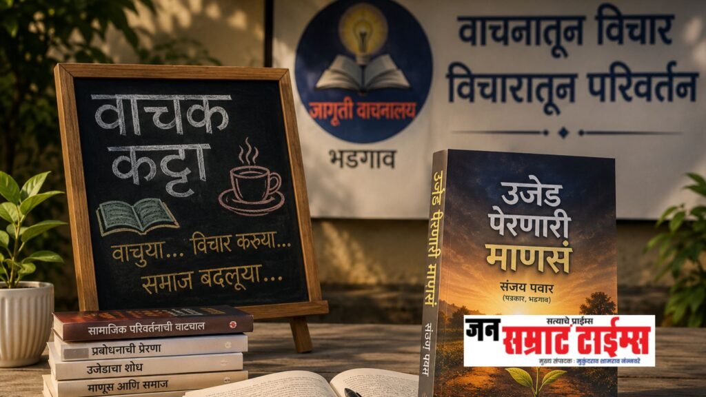 ‘उजेड पेरणारी माणसं’ पुस्तकावर भडगावात वाचक कट्टा; समाजप्रबोधनाचा संदेश