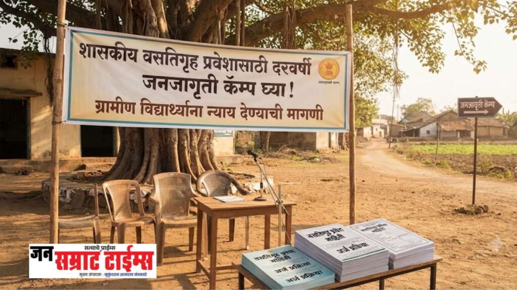शासकीय वसतिगृह प्रवेशासाठी दरवर्षी जनजागृती कॅम्प घ्या; ग्रामीण विद्यार्थ्यांना न्याय देण्याची मागणी