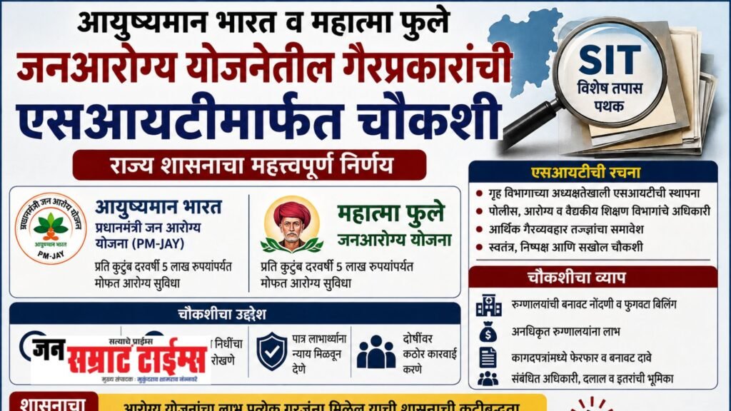 आयुष्यमान भारत व महात्मा फुले जनआरोग्य योजनेतील गैरप्रकारांची एसआयटीमार्फत चौकशी १५,४०७ संशयास्पद दावे रडारवर