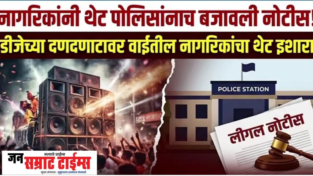 वाईतील सजग नागरिकांनी पोलिसांनाच बजावली कायदेशीर नोटीस! कायदेशीर नोटीस!